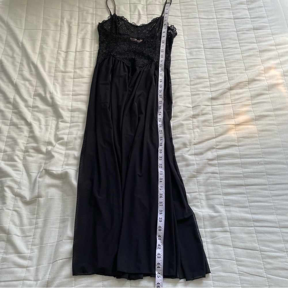 La Vie En Rose Black Lace Bodice Slip - Picture 11 of 11